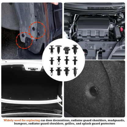 1240Pcs Car Clips Kit Bumper Fender Rivets for Toyota GM Ford | 32 Popular Sizes, Nylon Plastic, 10 Cable Ties, Door Panel Clips, 4 Remover Tools