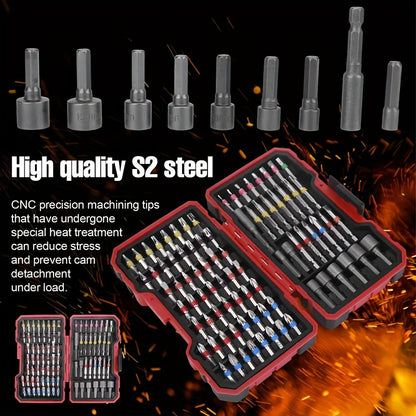 83 Rainbow Magic Box Electric Screwdriver Bit Kit - Compatible with Hexagonal, Cross, and Manual Drills - Durable Hard Alloy Material, Suitable for Precise Operations in Narrow Spaces