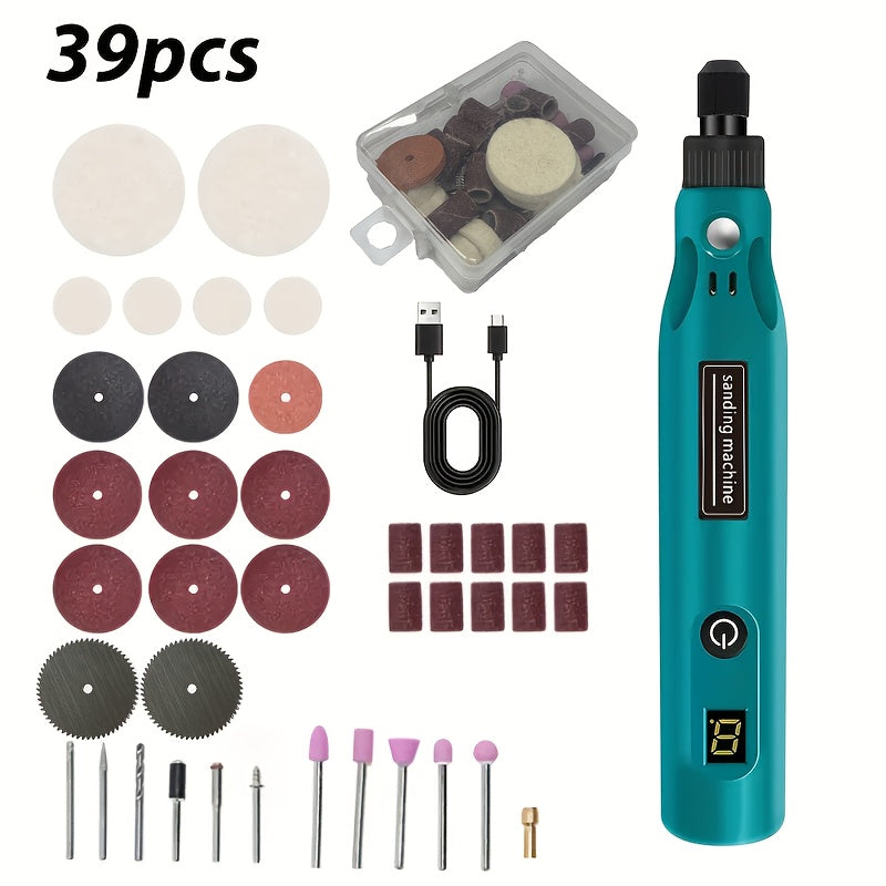 Rotary Tool Kit:  Power Hand Rotary Tools Mini for Wood/Metal, Electric Grinder Drill Machine Set with Flex Shaft for Carving, Cutting, Sanding, Grinding, Polishing, Engraving