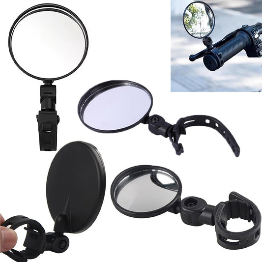 2pcs-Bike Mirrors,Bike Bar End Mirror, HD Glass Convex Lens Bicycle Rearview Mirror, Safe Cycling Rearview Mirror, Easy to Install