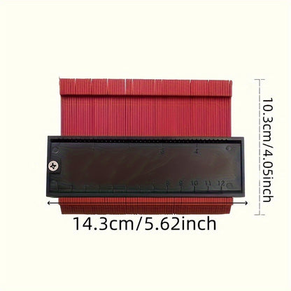 Contour Gauge 5.75" Profile Gauge Tool with Lock, Shape Duplicator for Accurate Copying of Irregular Shapes, Adjustable Contour Measuring Tool for Tile Cutting, Woodworking, Flooring Installation and DIY Home Improvement