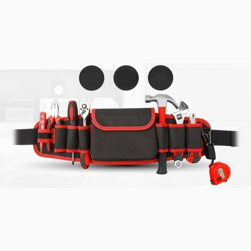 Adjustable Electrician's Tool Bag, Suitable for Hardware Repair and Maintenance, Also Equipped with a Multi-Functional Cloth Bag (Without Tools)