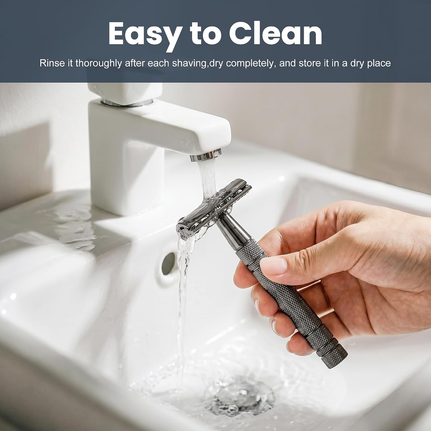 Matte Black Safety Razors for Men and Women, Reusable Single Blade Razor | with 10 Platinum Coated Double Edge Blades & Blade Disposal Pouch, Smooth Close Comfort Shave, Eco-Friendly & Plastic Free