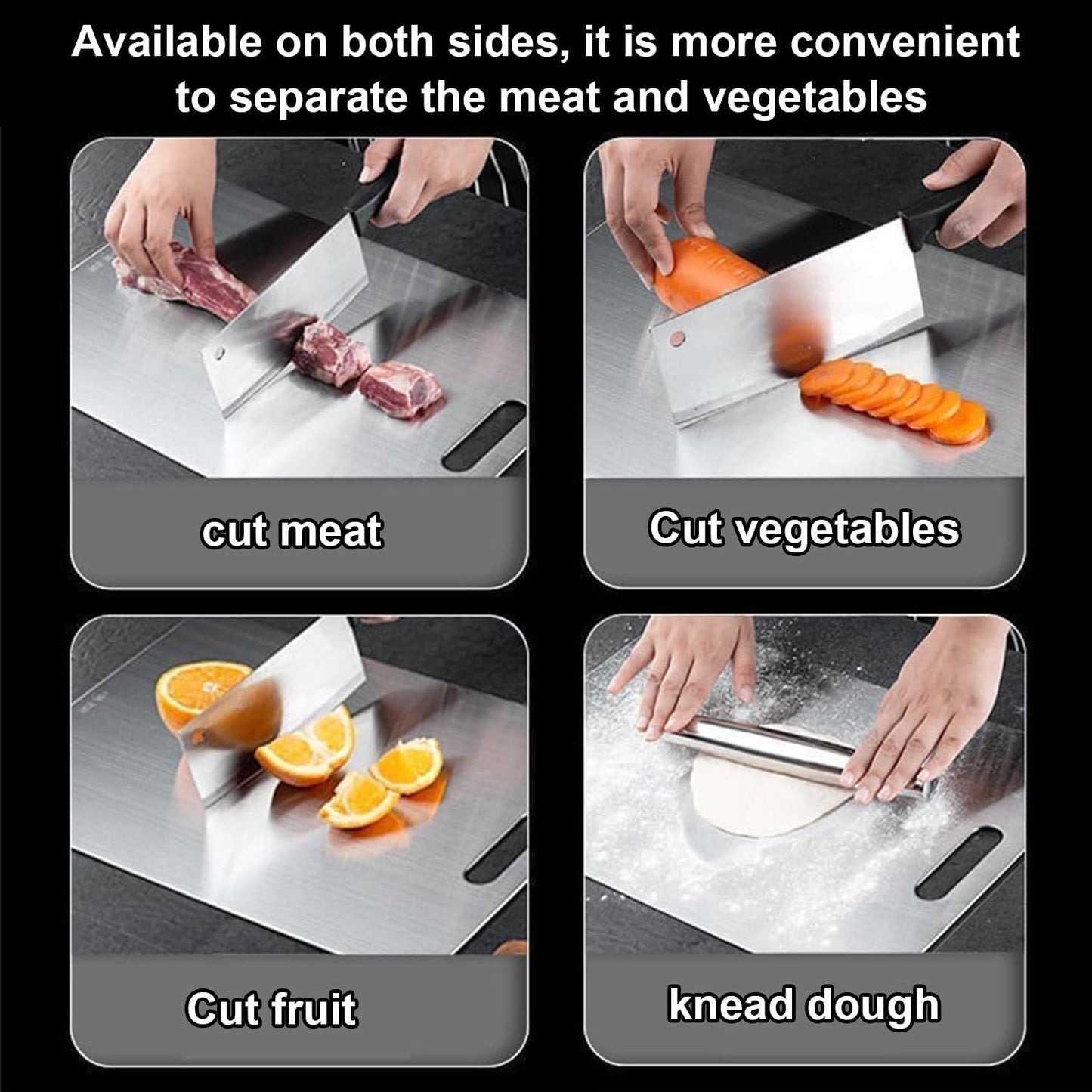 Titanium Cutting Board, NonToxic MetalChopping BoardSet, DishwasherSafe & Warp Proof