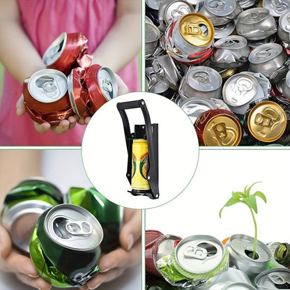 Metal Can Crusher. Smasher - Black | Heavy-Duty Recycling Smasher for Aluminum Seltzer, Soda, Beer Cans and Bottles, Gadgets for Home