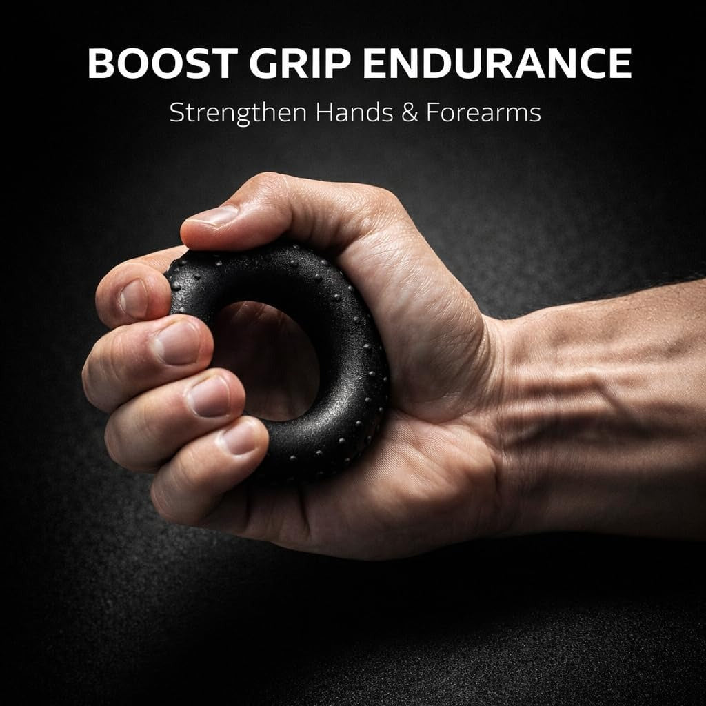 Hand Grip Strength Kit – 5-Piece Set with Adjustable Resistance Hand Grippers, Finger Stretcher, Grip Ring & Stress Ball – Strength Training for Hands, Fingers & Forearms