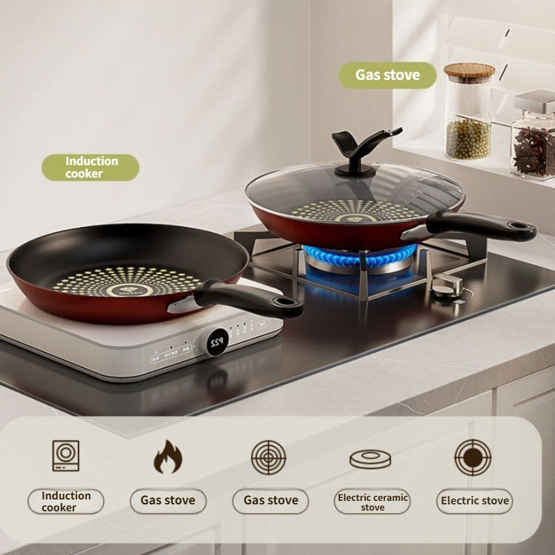 26cm Cast Iron Non-Stick Frying Pan - Lightweight Smokeless Skillet, Induction Compatible for Gas and Smooth Top Stovetops, Ideal for Steak, Pancakes, and Breakfast Cooking