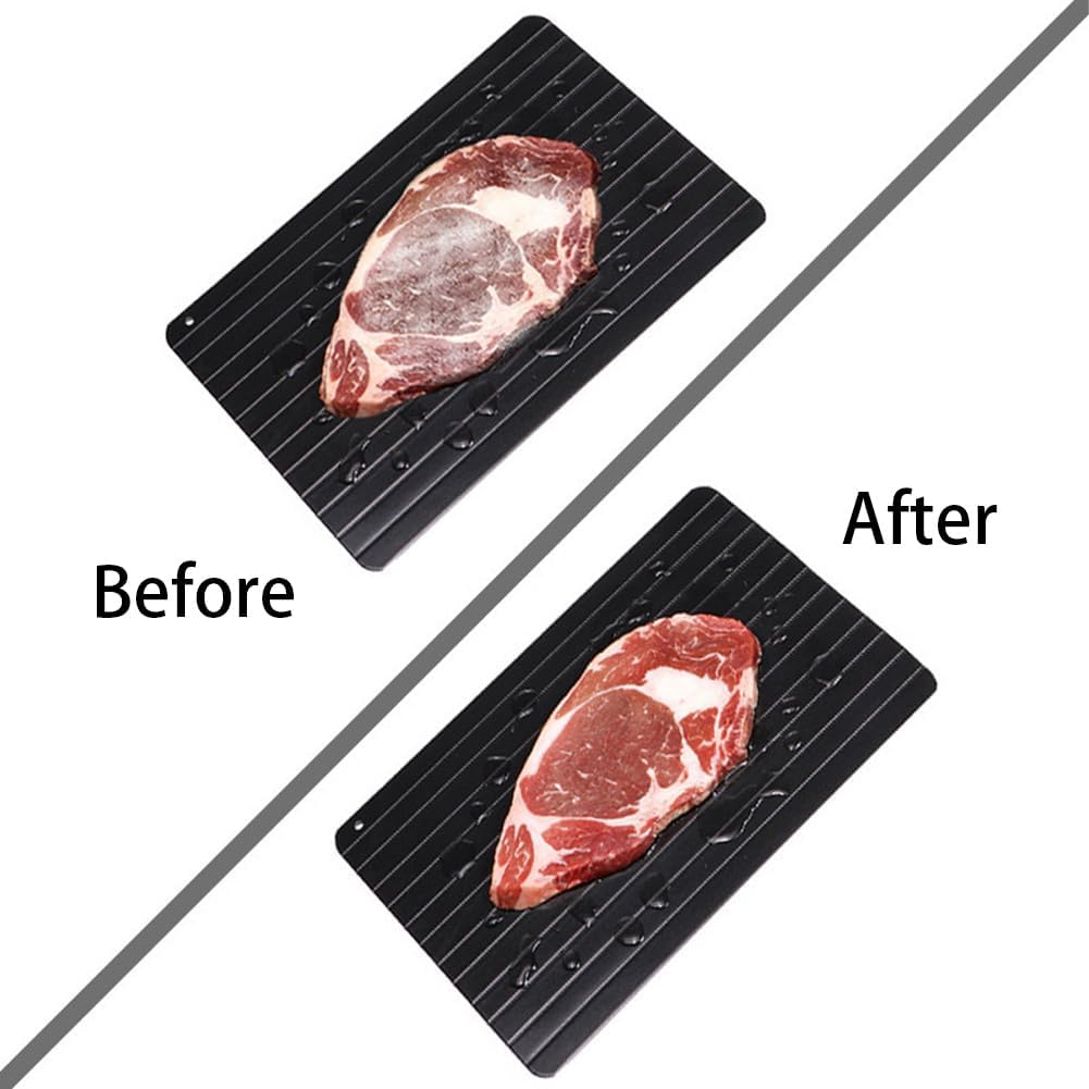 Defrosting Tray - 9.06 Inches Small Size Defroster Plate Thawing Board for Frozen Meat, Natural Heating Defroster Tray