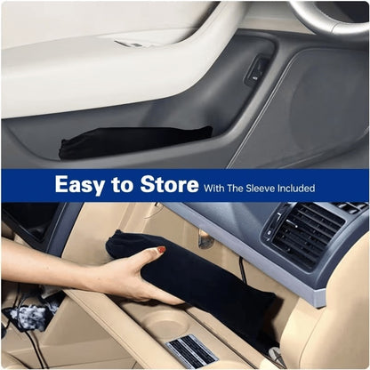 Car Windscreen Sun Shade Umbrella, Large Size 99% UV Ray Heat Blocking Foldable Sun Visor Shield with Pouch, Titanium Silver Coating Metal, for Car Front Window SUV Van Owners