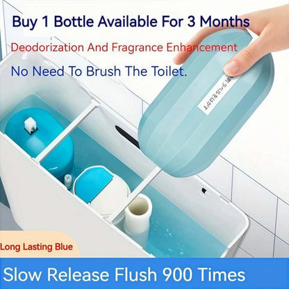 2-Pack Automatic Toilet Cleaning System - 100 Days Freshness, Blue Toilet Cleaning Tools for Tank and Bathroom, Powerful Cleaning and Odor Elimination