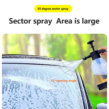 Manual Pressure Foam Sprayer 2L Handheld Garden Pump Sprayer Car Wash Foam with Thickened Pressure Bar Handle for Home Gardening Car Washing