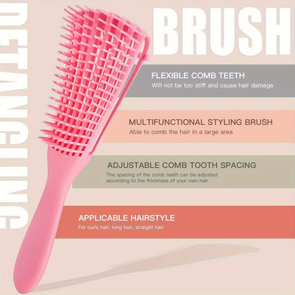"11-Piece Professional Hair Styling Set - Durable PET Spray Bottle, Vent Brush, Shampoo Brush, Rat Tail Comb, Wide Tooth Comb, Edge Brush, Brow Brush, Crocodile Clips - Essential Hairdressing Tool Kit "