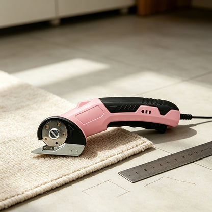 electric box cutter, Rechargeable Cardboard Box Cutter, 4.2V Powerful Fabric Scissors with 2 Safety Blades & Storage Bag