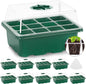 10pcs-Starting Tray | 12 Cell Reusable Seed Starter Tray | for Starting Vegetable, Flower & Herb Seeds | Indoor Grow Kit for Plant Seedlings | for Germination Success