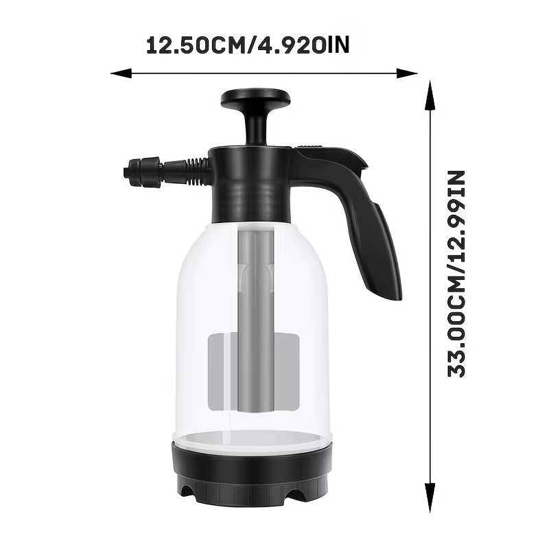 Manual Pressure Foam Sprayer 2L Handheld Garden Pump Sprayer Car Wash Foam with Thickened Pressure Bar Handle for Home Gardening Car Washing