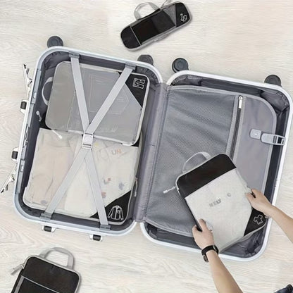 Mesh Compression Storage 5pcs Set Shoe Bag Bundle Pocket Storage Bag Set Large Capacity Storage Bag Visible Suitcase Organizer Bag Classification Bag