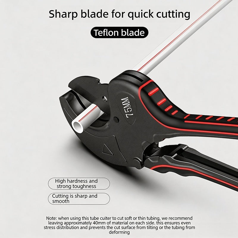 Professional PVC Pipe Cutter - Self-Locking Ratchet Pipe Cutting Tool for Hot-Melt Tubes, Durable Water Pipe Shears for Precise Pipe Cutting