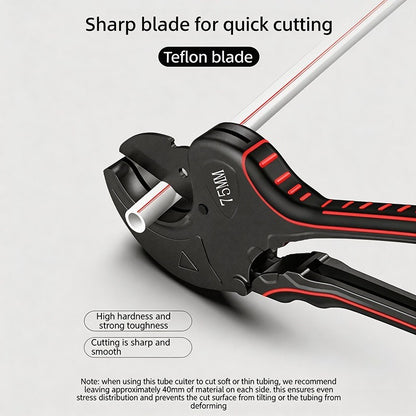 Professional PVC Pipe Cutter - Self-Locking Ratchet Pipe Cutting Tool for Hot-Melt Tubes, Durable Water Pipe Shears for Precise Pipe Cutting