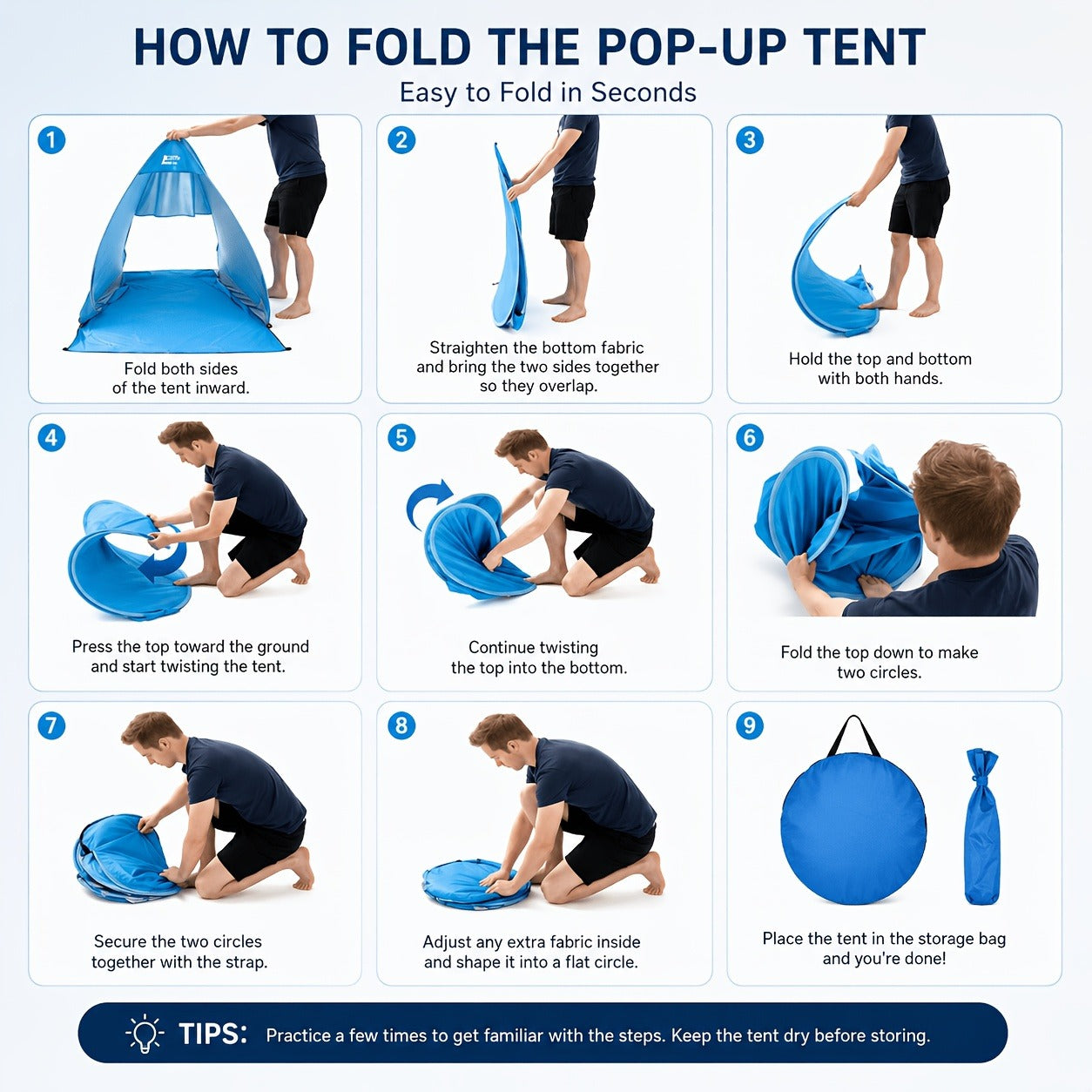 Pop Up Beach Tent – for 3-4 Person UPF 50+ UV Sun Protection Beach Shade Pop Up Sun Shelter with Carry Bag for Beach, Park, Camping