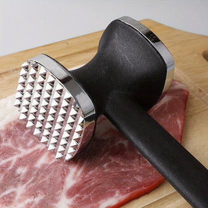 Meat Tenderizer Hammer with Comfortable-Grip Handle, Dual-side Mallet for Kitchen, Heavy Duty Pounder For Tenderizing Steak, Beef and Fish