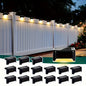16pcs Solar Deck Lights Fence Suitable for Porch Stairs Balcony Clay Decorative Festival Decoration Halloween Christmas