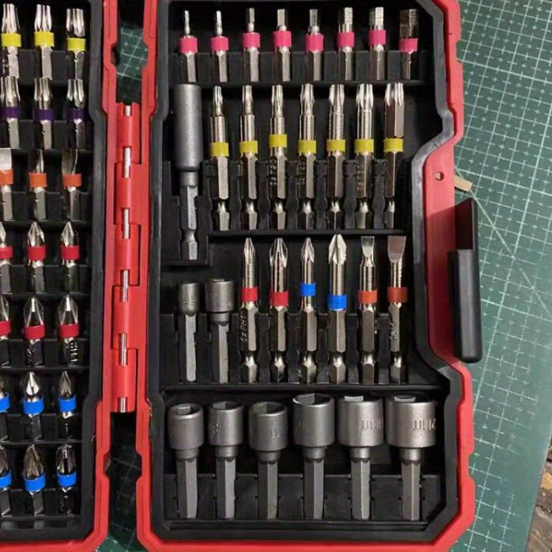 83 Rainbow Magic Box Electric Screwdriver Bit Kit - Compatible with Hexagonal, Cross, and Manual Drills - Durable Hard Alloy Material, Suitable for Precise Operations in Narrow Spaces