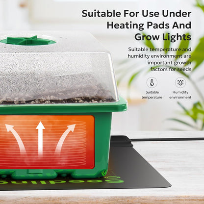 10pcs-Starting Tray | 12 Cell Reusable Seed Starter Tray | for Starting Vegetable, Flower & Herb Seeds | Indoor Grow Kit for Plant Seedlings | for Germination Success