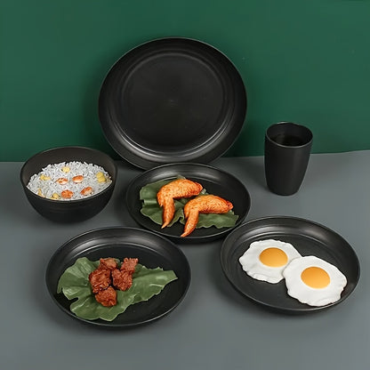 16-Piece Unbreakable Dinnerware Set, Shatterproof Plates, Microwave & Dishwasher Safe, Reusable Tableware - 8 Plates, 4 Bowls, 4 Cups - Perfect for Camping, Picnics, Housewarming Gifts, Family Gatherings, and Everyday Use
