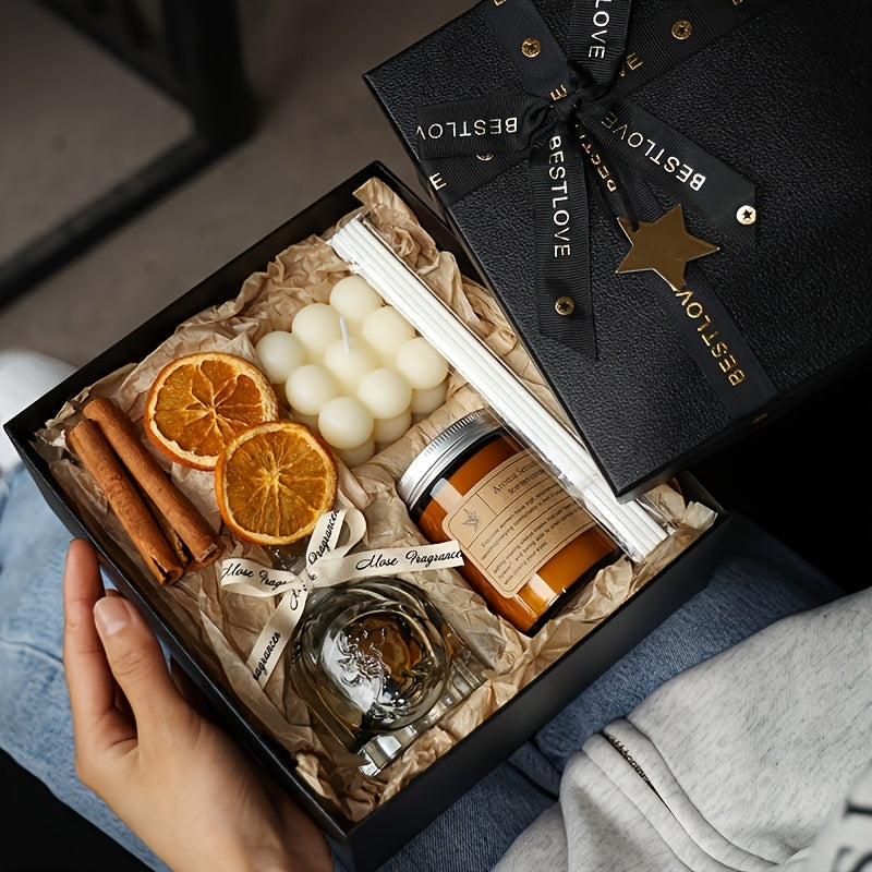 Aromatic Candle Gift Set | Creative Glass Cup Indoor Scented Candles | Atmosphere Enhancing Fragrance Gifts - Perfect Christmas Gift