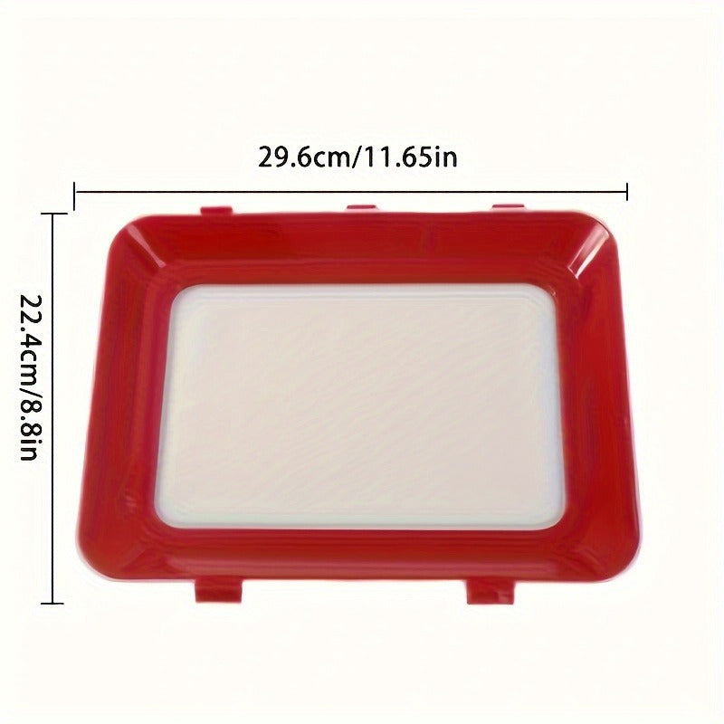 Food Plastic Preservation Tray, Stackable Food Tray Reusable Creative fresh tray storage for Food Preservation