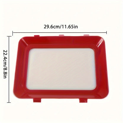 Food Plastic Preservation Tray, Stackable Food Tray Reusable Creative fresh tray storage for Food Preservation