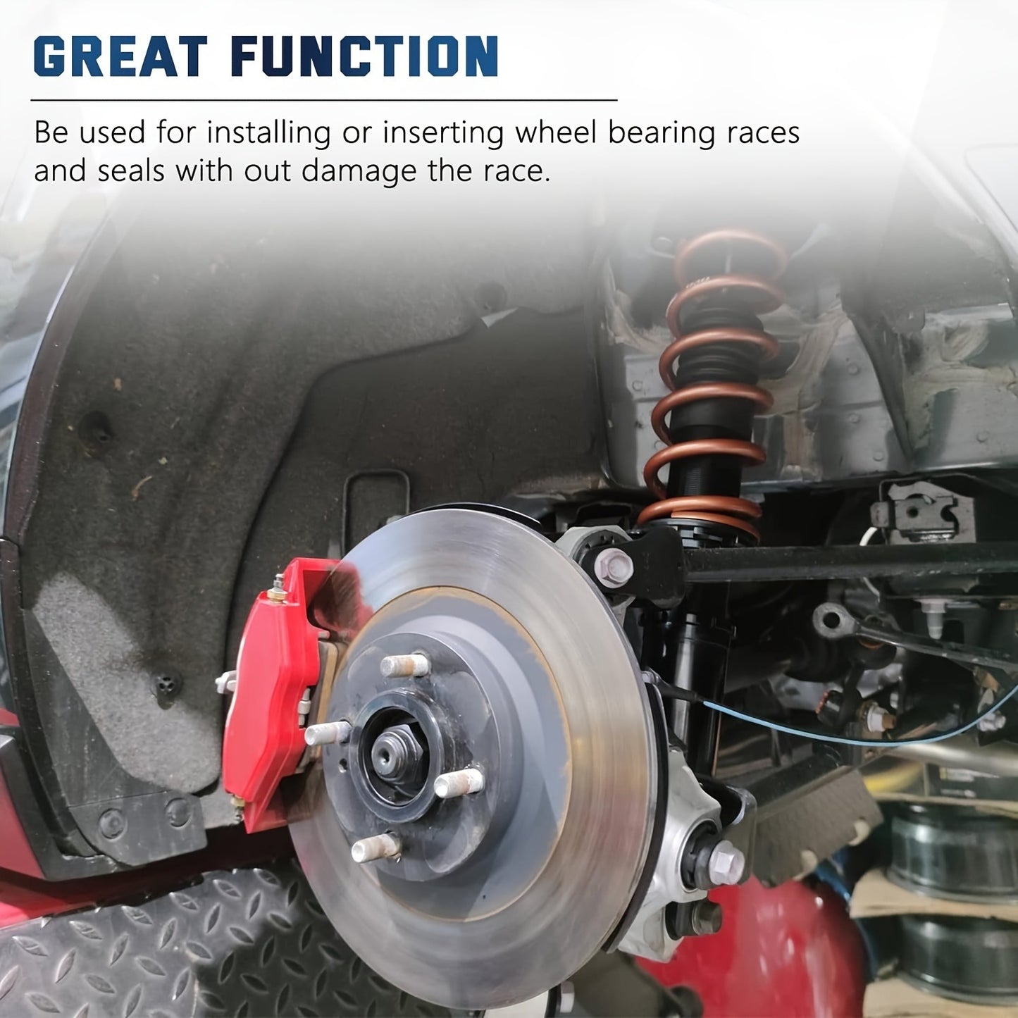 17-Piece Motorcycle Wheel Bearing Tool Set | Includes Bearing Race, Seal Driver, and Bearing Support Tools for Efficient Maintenance and Repair