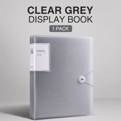 Presentation Binder with Clear Plastic Sleeves (Aqua), Folder for Artwork, 60 Pockets Display Pages of A4 Size Documents, Kids Art, Keepsakes, Acid-Free Poly Portfolio Binder