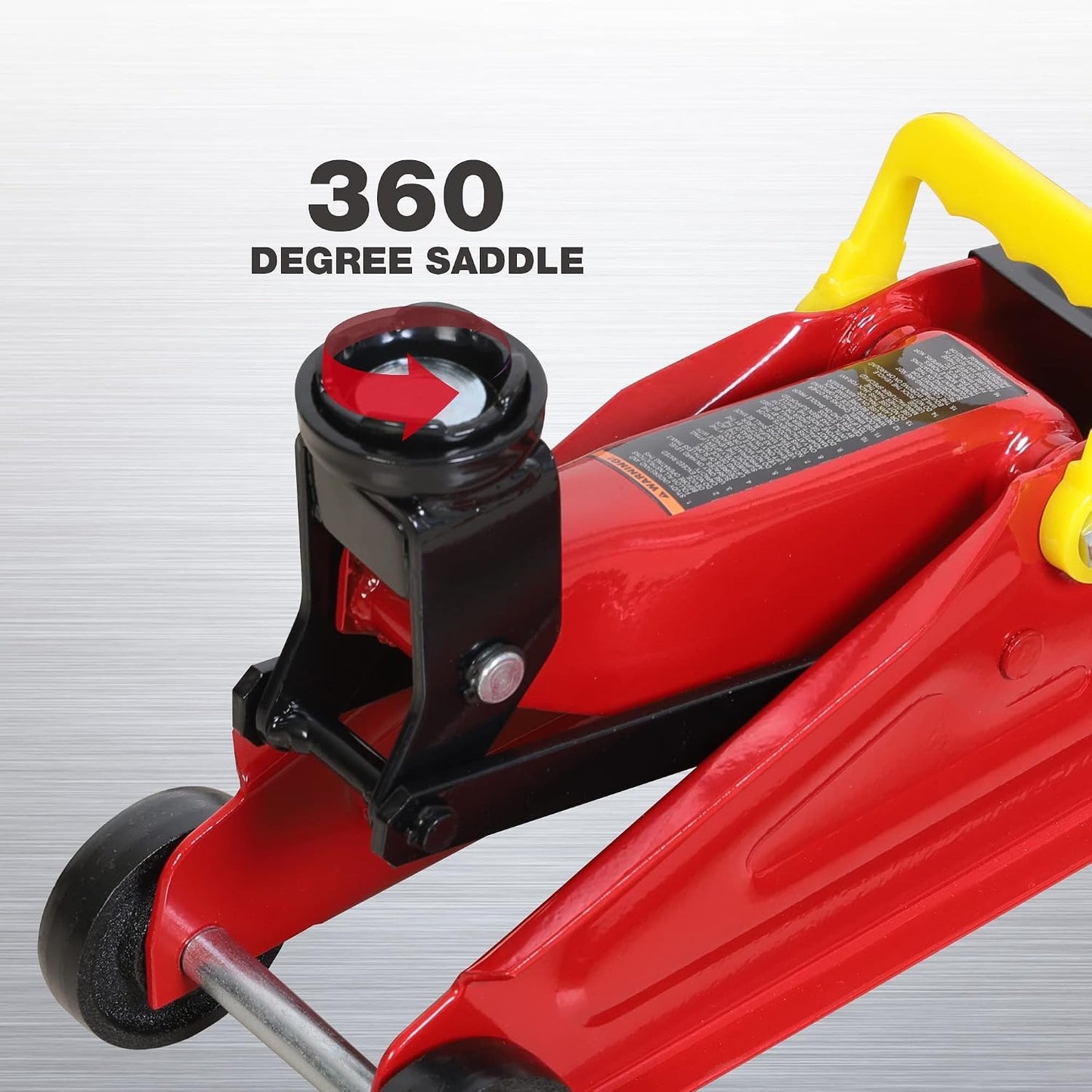 Hydraulic Trolley Service Lift Jack/Portable Floor Jack with Special Slow Release and Blow Mold Carrying Storage Case : 2 Ton (4, 000 lb) Capacity, Red.