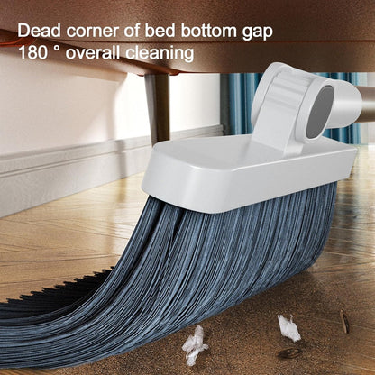 Broom and Dustpan Set, Long Adjustable Handle Broom Dustpan Combo with Dustpan Teeth to Clean Hair Suitable for Home Kitchen Office Hall Floor