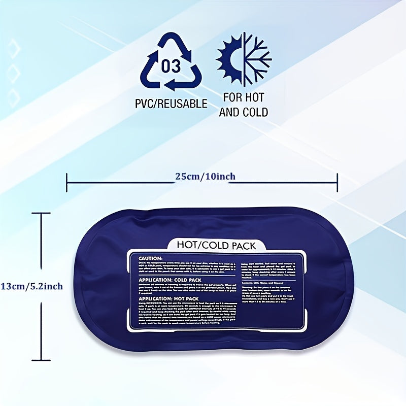 3-Pack Reusable Hot and Cold Gel Ice Pack Set for elbows, ankles, back, and shoulders, with adjustable straps