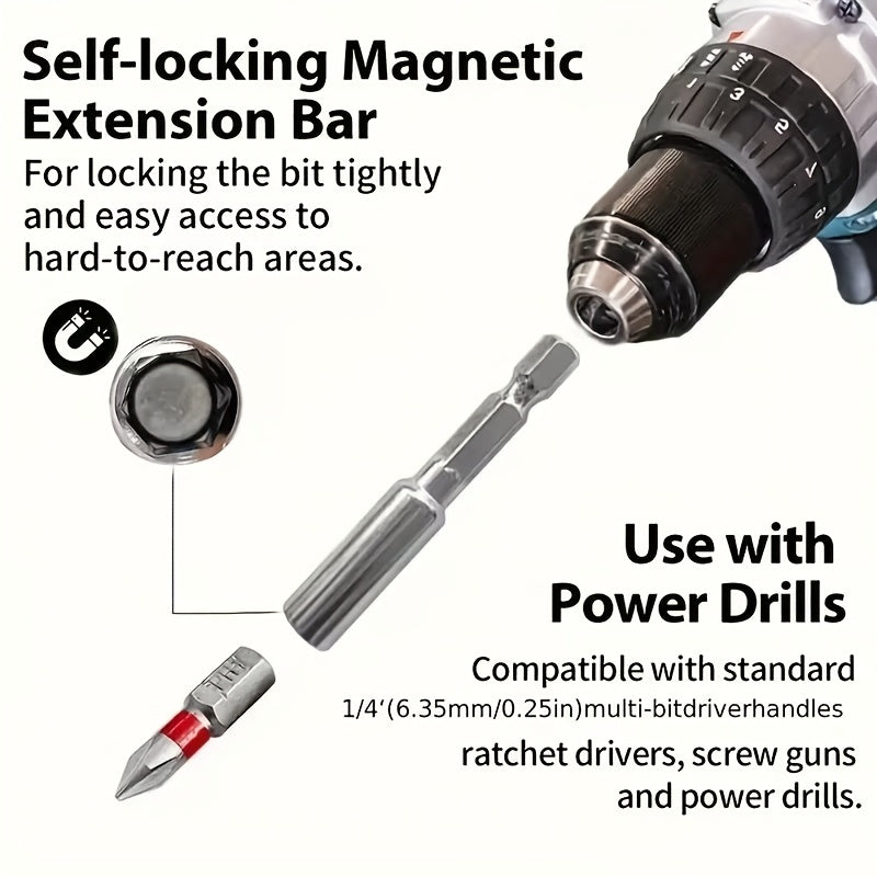 83 Rainbow Magic Box Electric Screwdriver Bit Kit - Compatible with Hexagonal, Cross, and Manual Drills - Durable Hard Alloy Material, Suitable for Precise Operations in Narrow Spaces