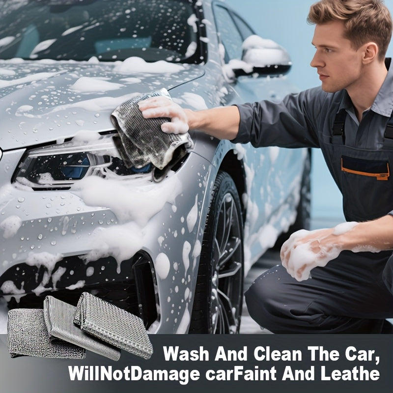 An 11pcs Car Cleaning Kit That Includes A Tire Brush, Microfiber Cleaning Gloves, Scratch Removal Pads, and Detailing Sponges for Both Interior and Exterior Care, Making It An Excellent Choice for Car Cleaning.
