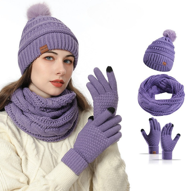 Warm Winter Knitted Set: Long Scarf, Beanie Hat, Touchscreen Gloves & Socks - Versatile 4-Piece Ensemble with Cozy Wool Lining for Men and Women- 4 Piece Bundle
