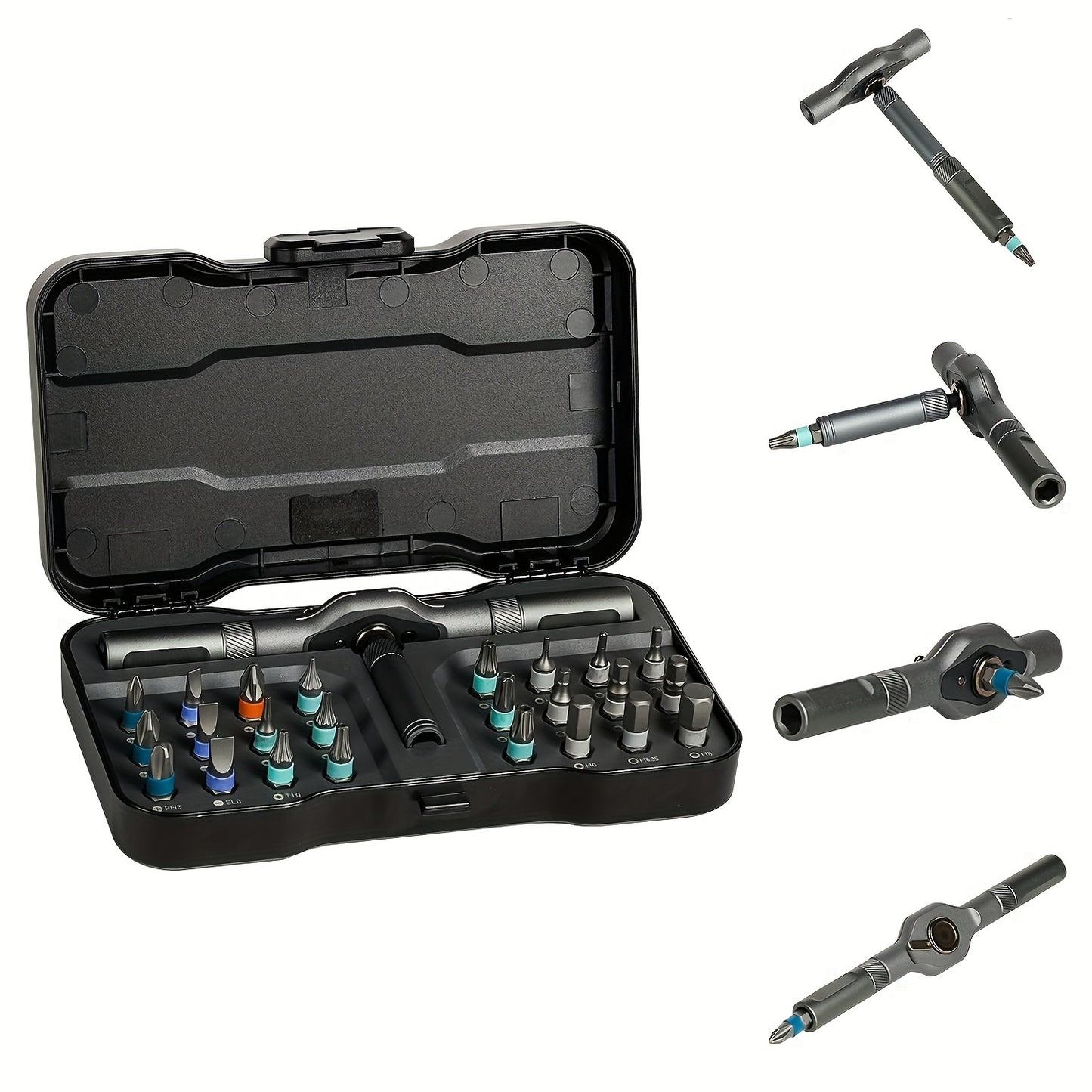 24-in-1 multi-function ratchet set, a versatile DIY repair tool kit, is an ideal choice for households, repair shops and other scenarios, covering a wide range of daily repair tasks.