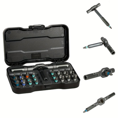 24-in-1 multi-function ratchet set, a versatile DIY repair tool kit, is an ideal choice for households, repair shops and other scenarios, covering a wide range of daily repair tasks.