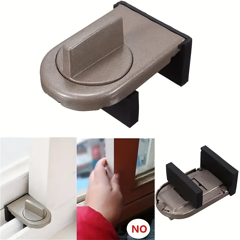 Window Locks,4 Pack Sliding Window Locks with Horizontal Sliding Windows Doors,Easv to Install,Adjustable Security Window Lock for Patio Bedroom Home and Office