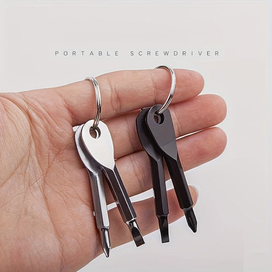 Pocket Screwdriver Set (Pack of 6) - Best Stocking Stuffers - EDC Keychain - Portable Repair Tool for Small Projects, Furniture - Compact & Ergonomic Flat Head & Phillips Key Screwdriver