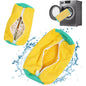 Shoe Washing Machine Bag, 2Pcs Set Reusable Sneaker Laundry Bag with Fluffy Chenille Microfiber 360° Deep Cleaning & Durable Zipper, Yellow/Blue/Grey Soft Mesh, for Sneakers Running Shoes Washer & Dryer