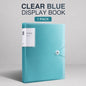 Presentation Binder with Clear Plastic Sleeves (Aqua), Folder for Artwork, 60 Pockets Display Pages of A4 Size Documents, Kids Art, Keepsakes, Acid-Free Poly Portfolio Binder