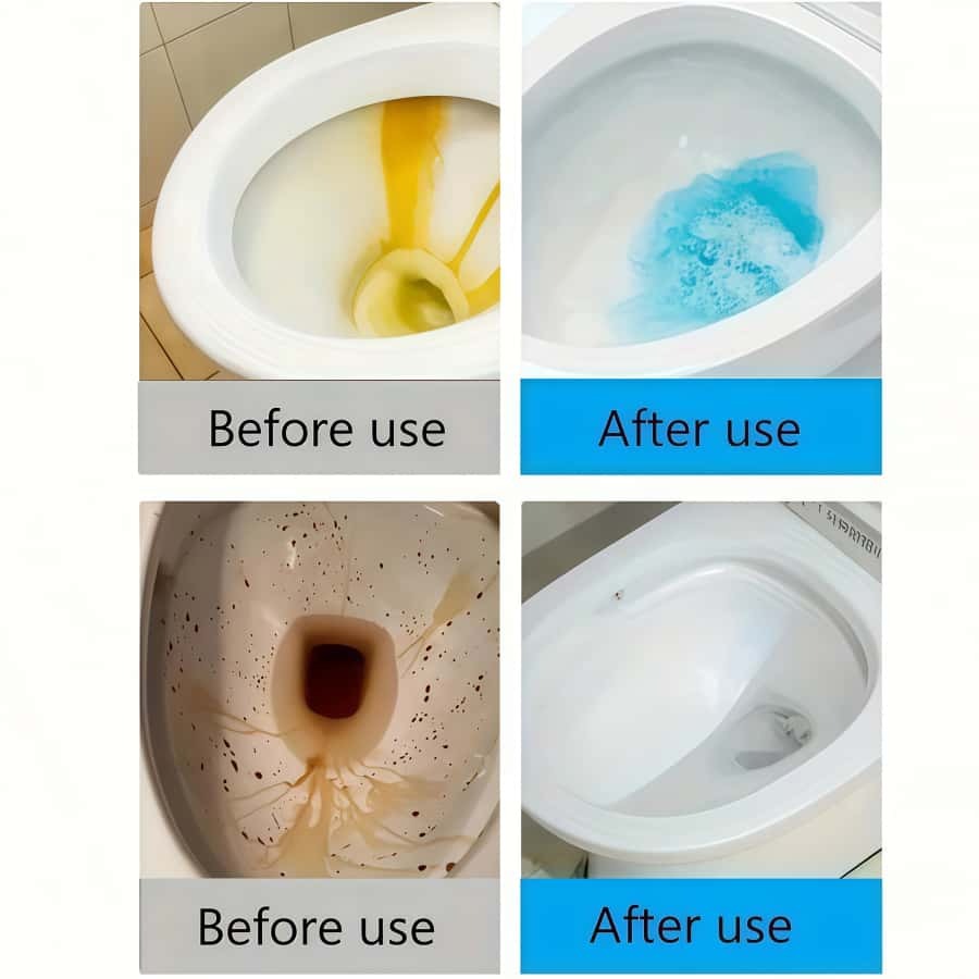 2-Pack Automatic Toilet Cleaning System - 100 Days Freshness, Blue Toilet Cleaning Tools for Tank and Bathroom, Powerful Cleaning and Odor Elimination