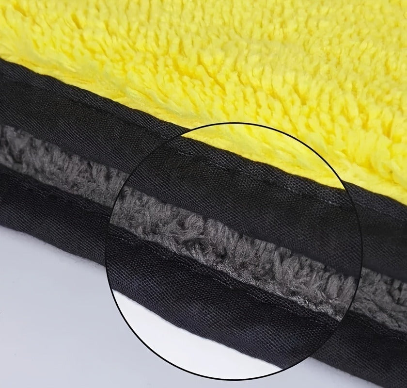 10/20 Pack Cleaning Towels, Premium Microfiber Coral velvet Washing and Detailing Towels for Car Detailing Household Cleaning Ultra-Soft Super Absorbent, Lint Streak-Free 11.8"x11.8” Cleaning Cloth (Yellow/Grey)