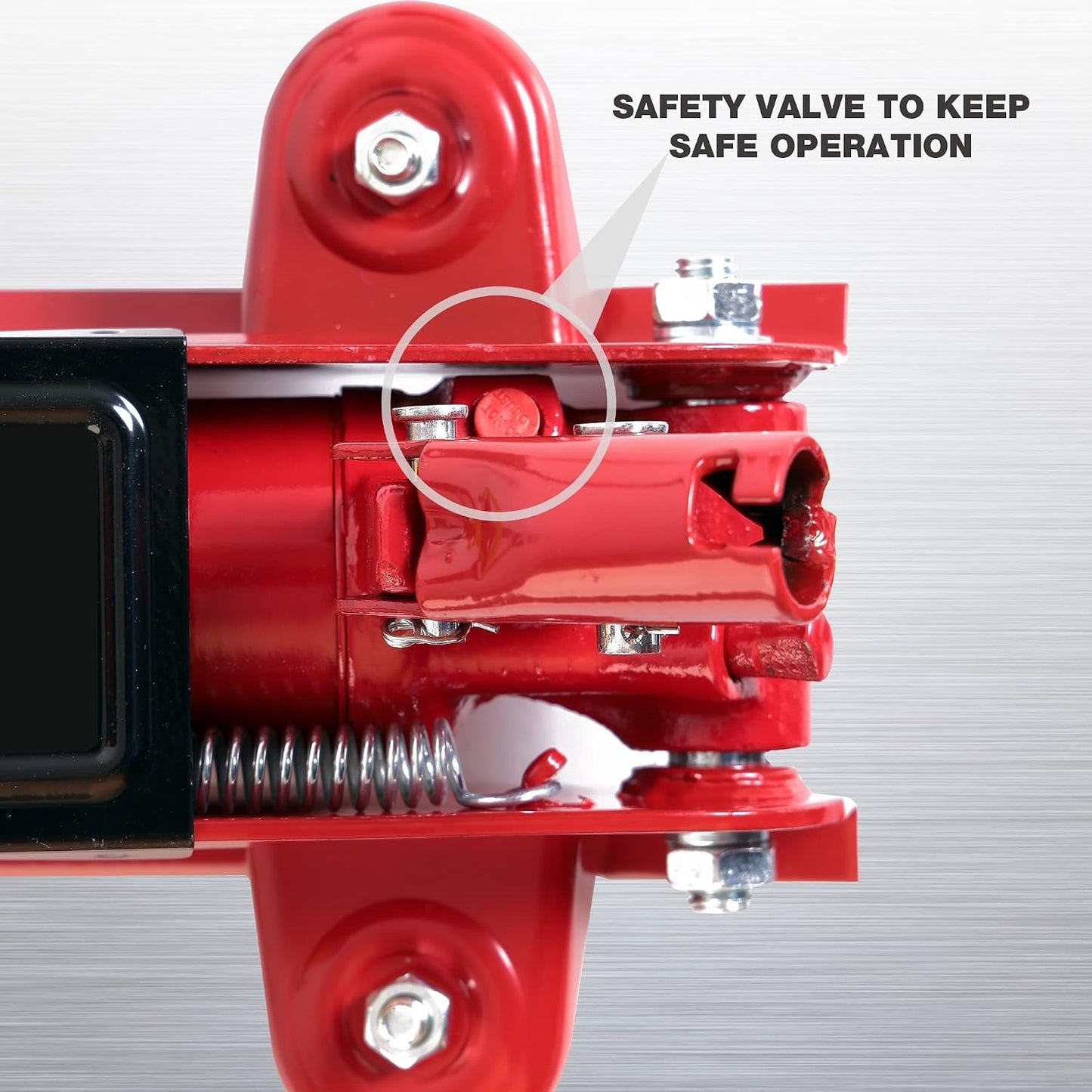Hydraulic Trolley Service Lift Jack/Portable Floor Jack with Special Slow Release and Blow Mold Carrying Storage Case : 2 Ton (4, 000 lb) Capacity, Red.