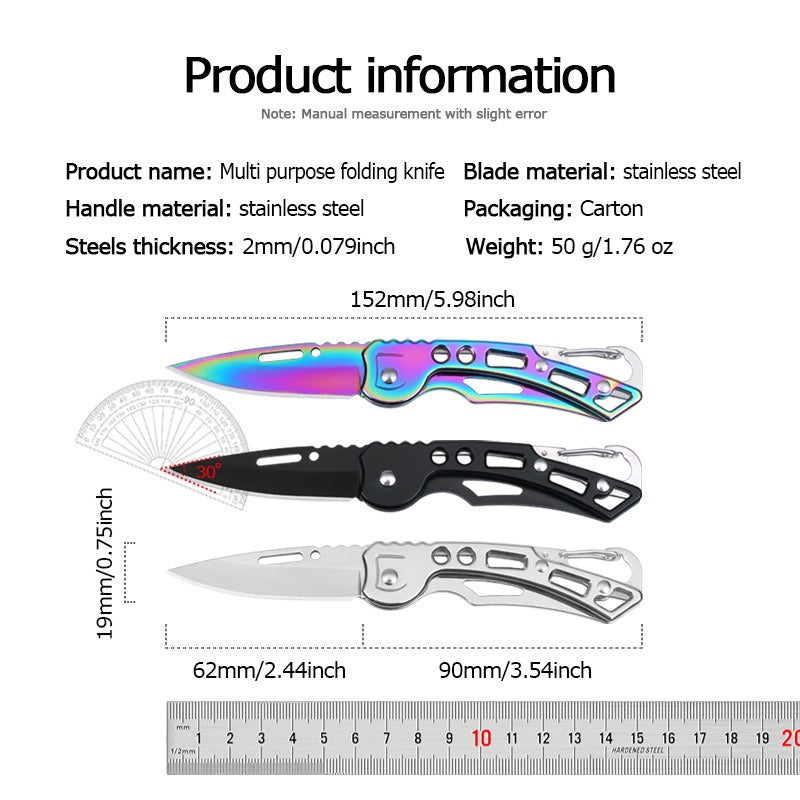 3 Pack Small Kitchen Knives Folding Stainless Steel Knife Dough Scorer Culinary Knives Paring Knife for Women Men