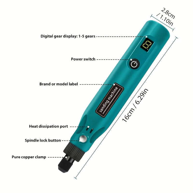 Rotary Tool Kit:  Power Hand Rotary Tools Mini for Wood/Metal, Electric Grinder Drill Machine Set with Flex Shaft for Carving, Cutting, Sanding, Grinding, Polishing, Engraving